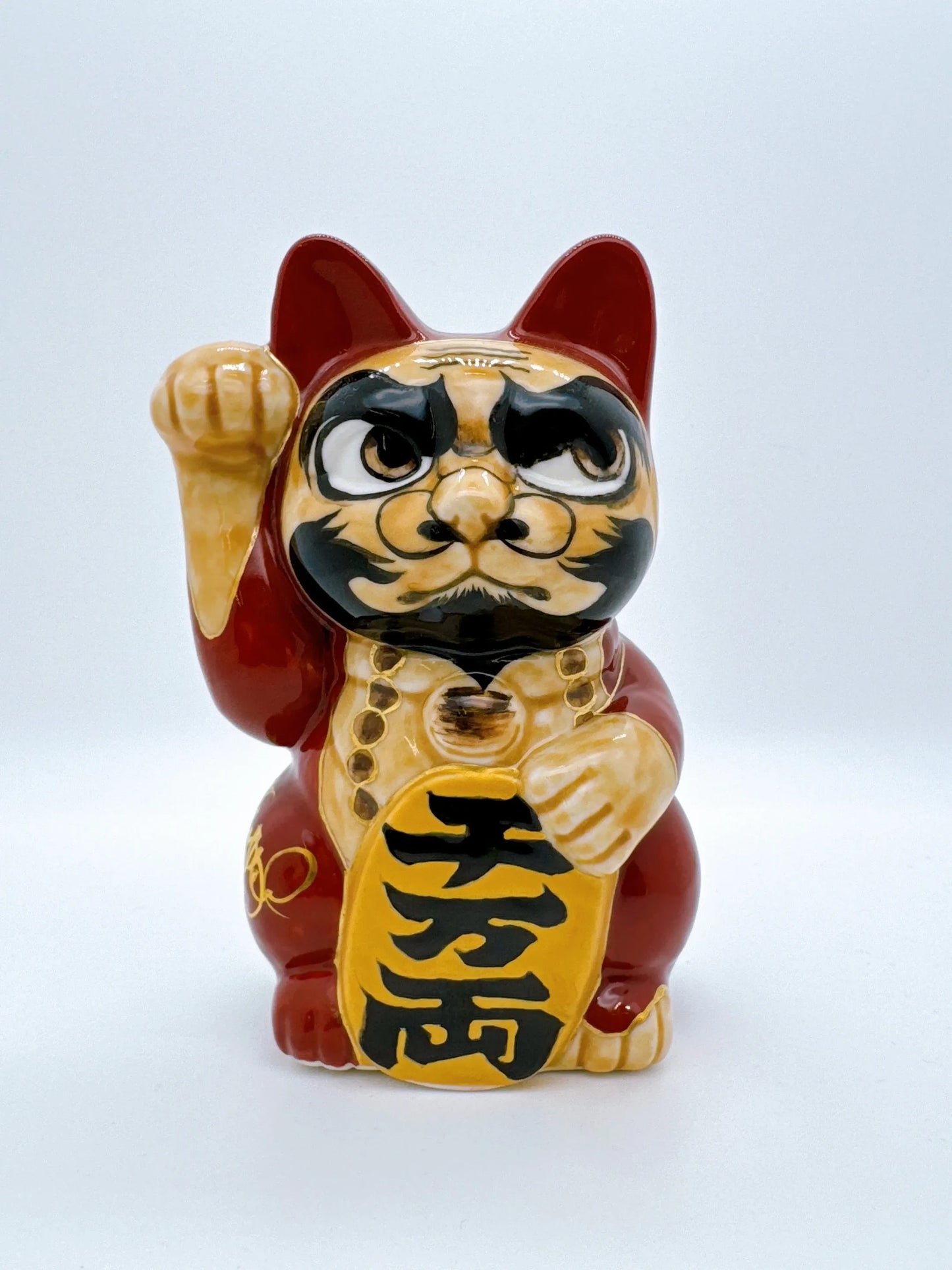 日本清水烧招财猫 达摩大师