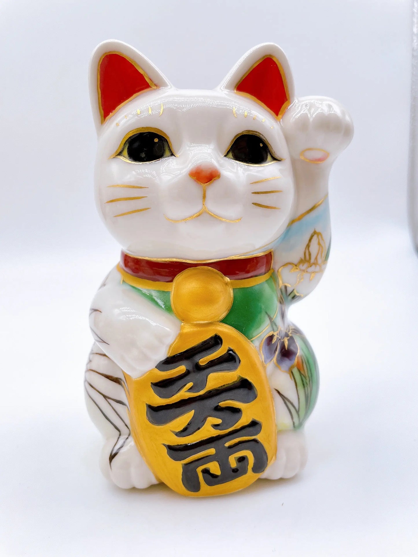 日本清水烧招财猫 富士山 鹤 龟 千万两