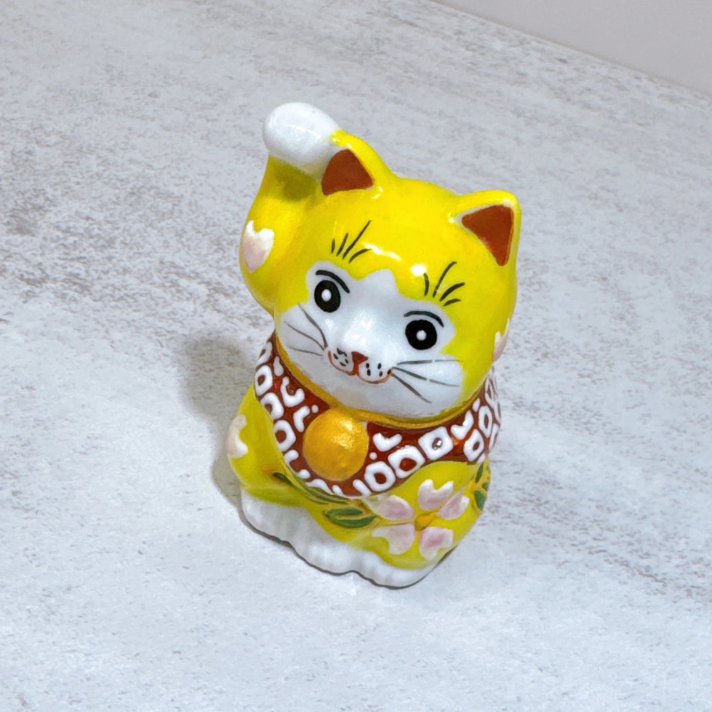 日本九谷燒招財貓 黃盛 2號