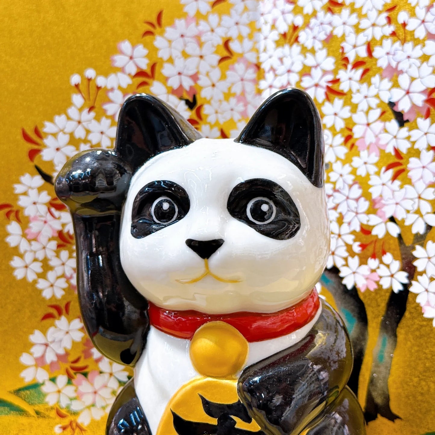 日本清水烧招财猫 熊猫Panda