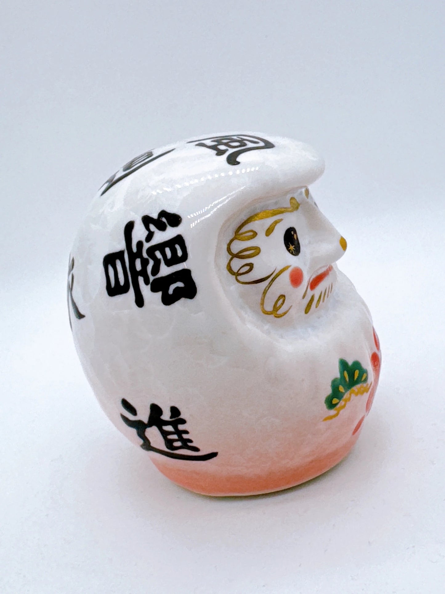 日本清水燒達摩 花結晶 黑彩X夢想