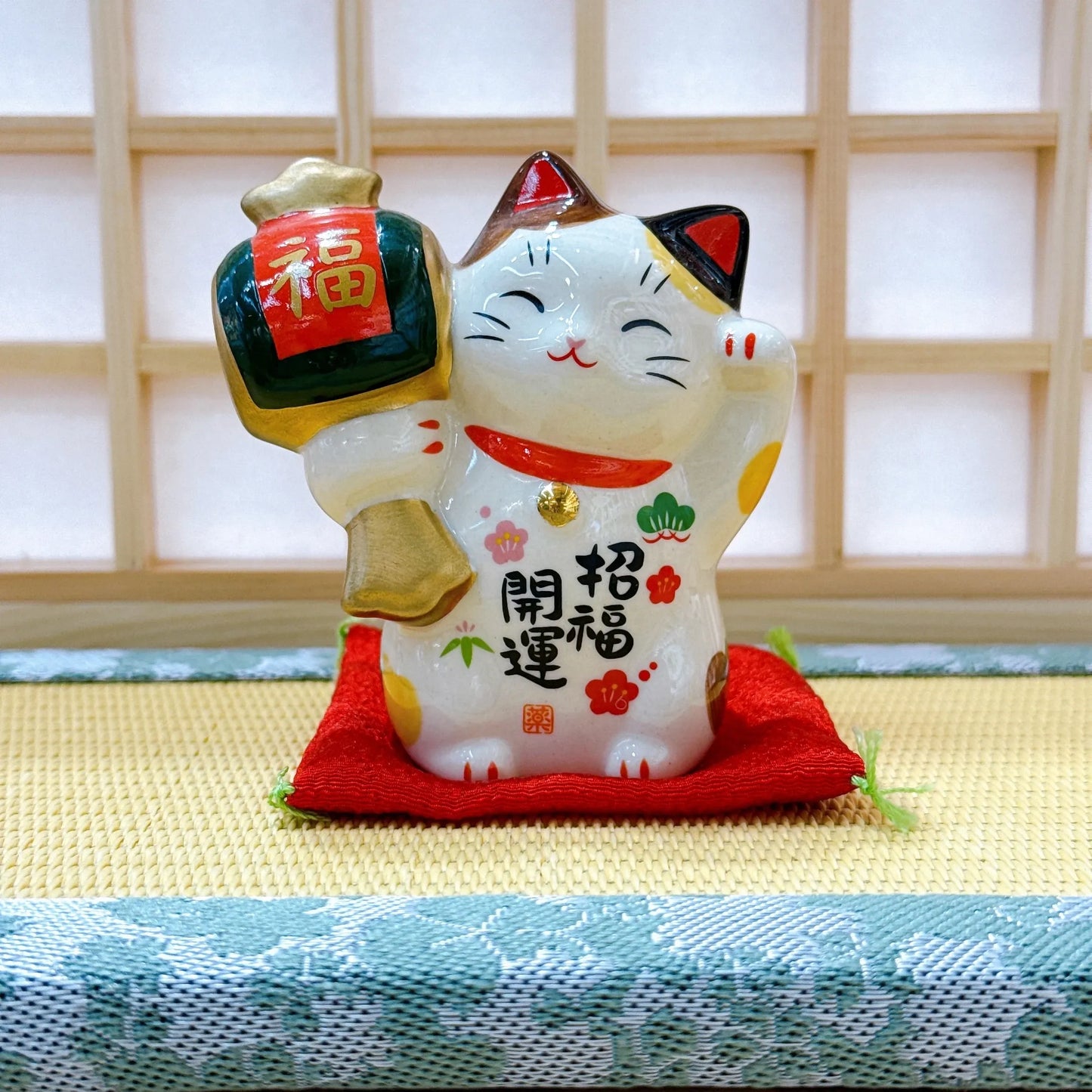 日本金運招福招財貓 槌持