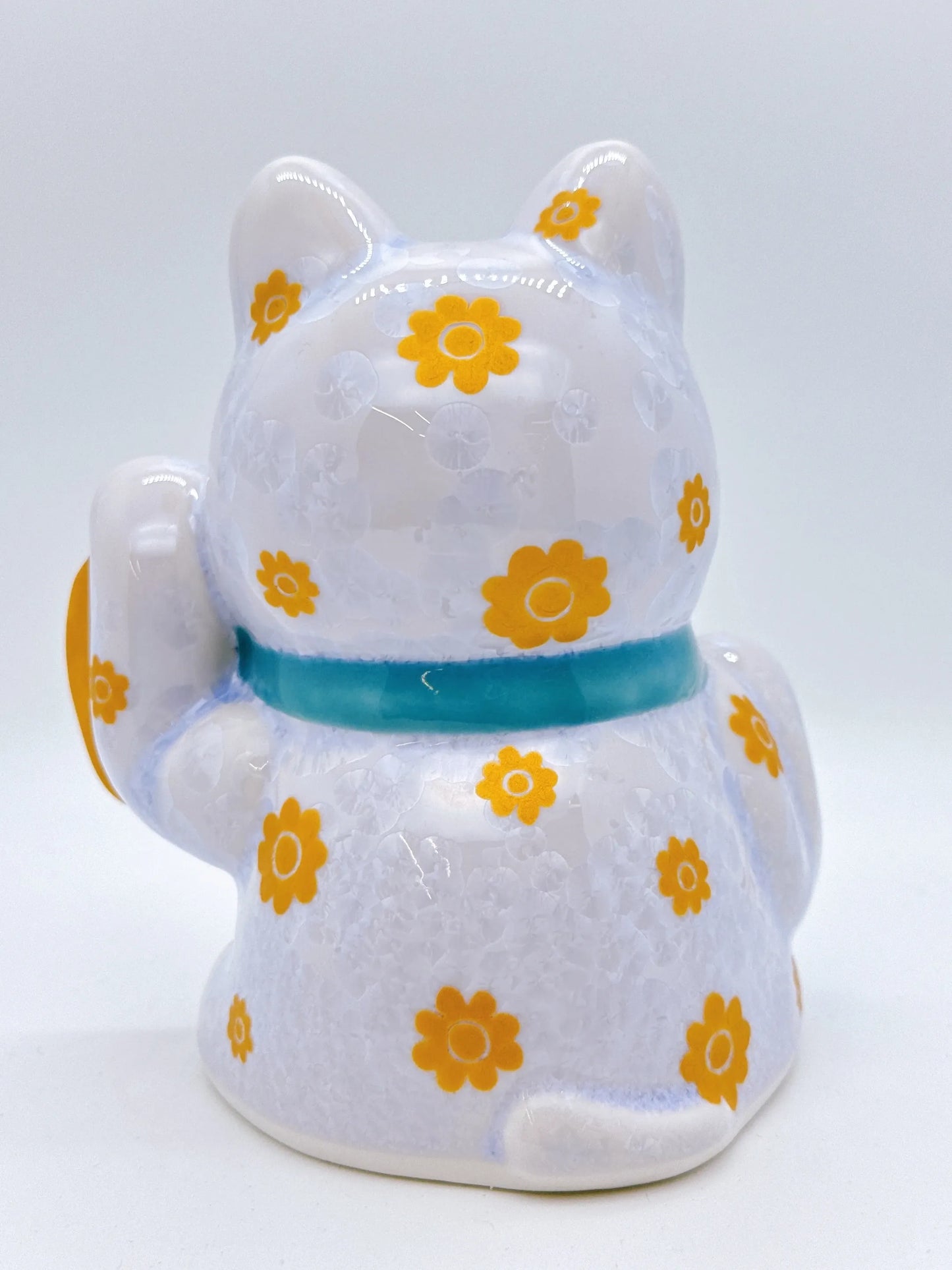 日本清水燒招財貓 達摩 花結晶 藤 金運
