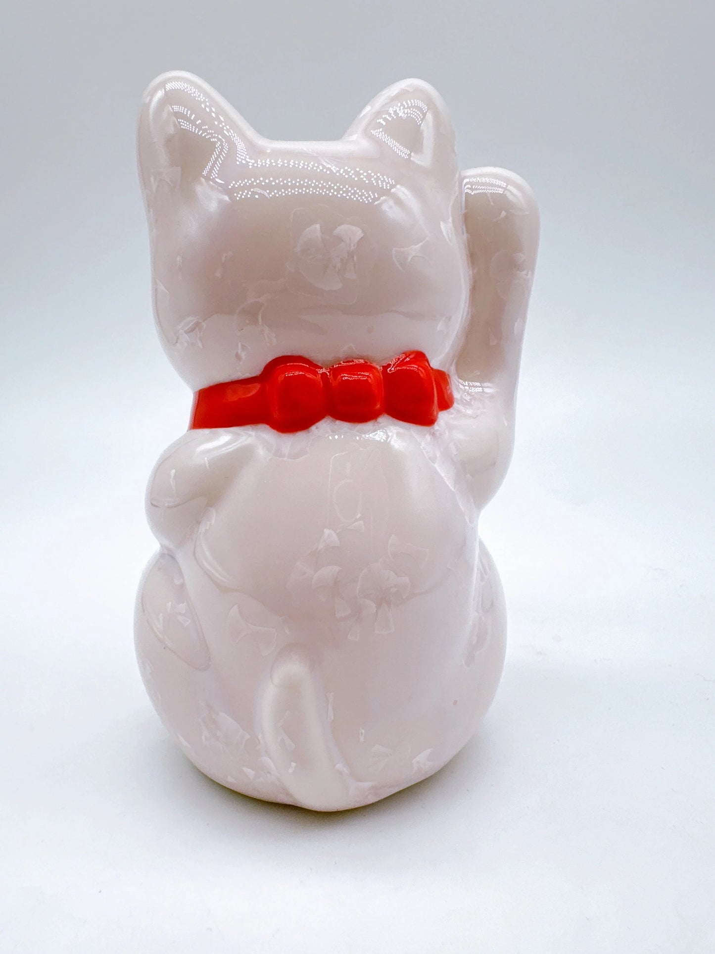 日本清水烧招财猫花结晶一生平安