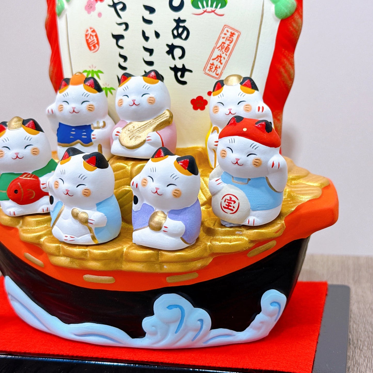 日本七福神金庫招財貓 寶船