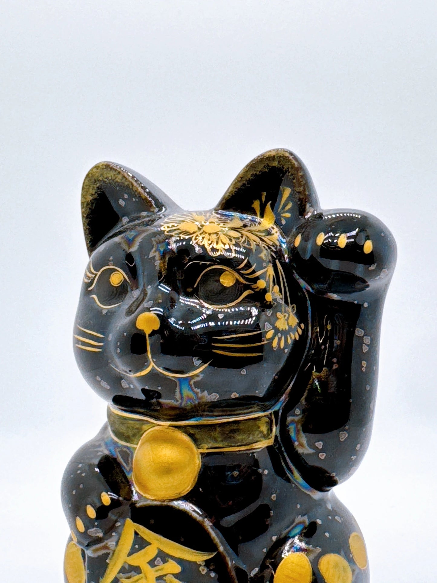 日本清水燒招財貓 星結晶 金運小判