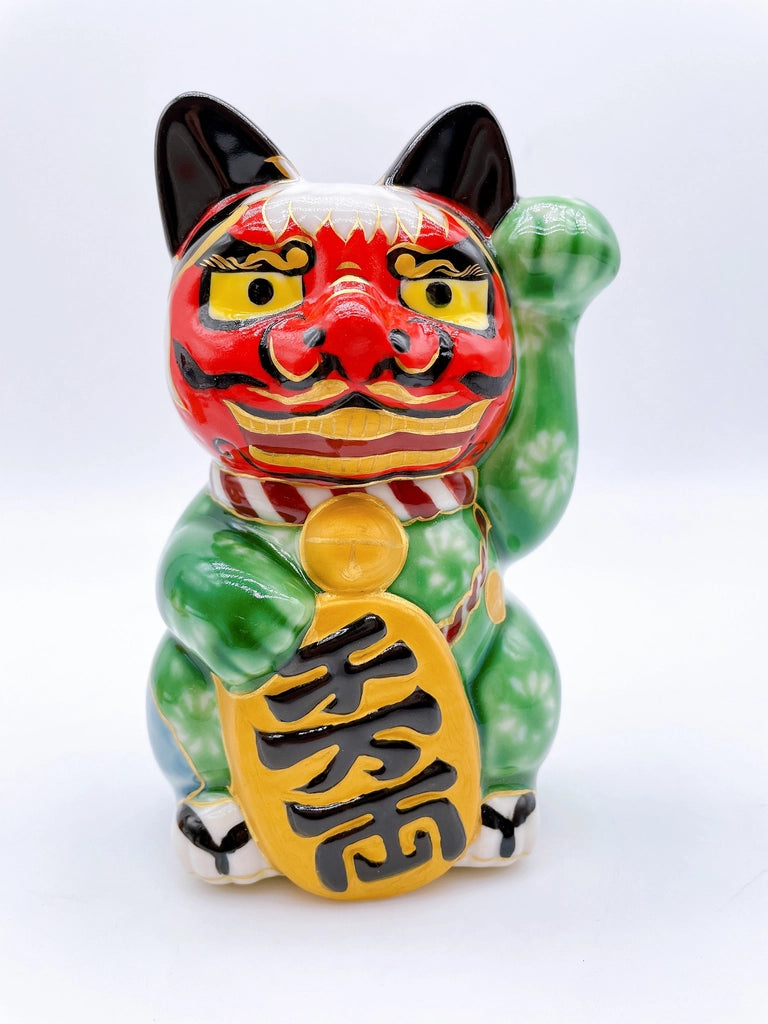 日本清水烧招财猫 狮子舞