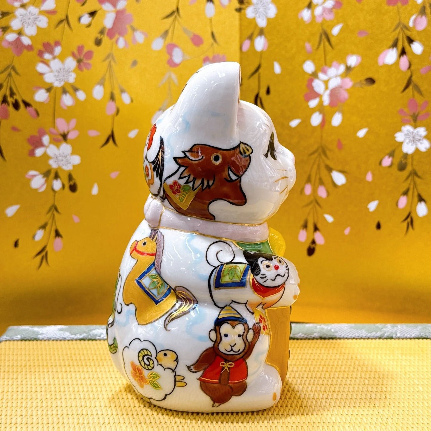 日本清水烧招财猫 干支十二生肖