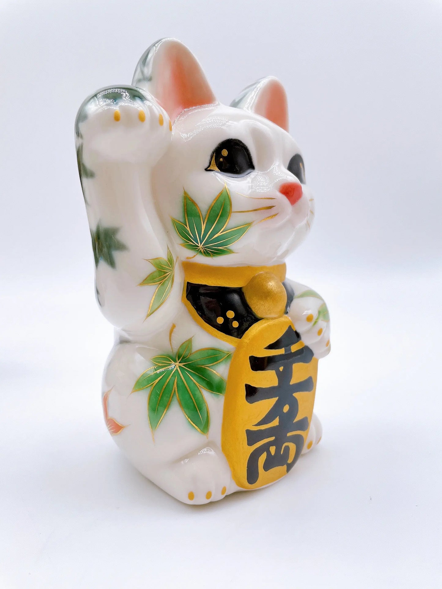 日本清水烧招财猫 鲤之泷登