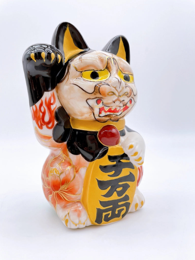 日本清水烧招财猫 白般若