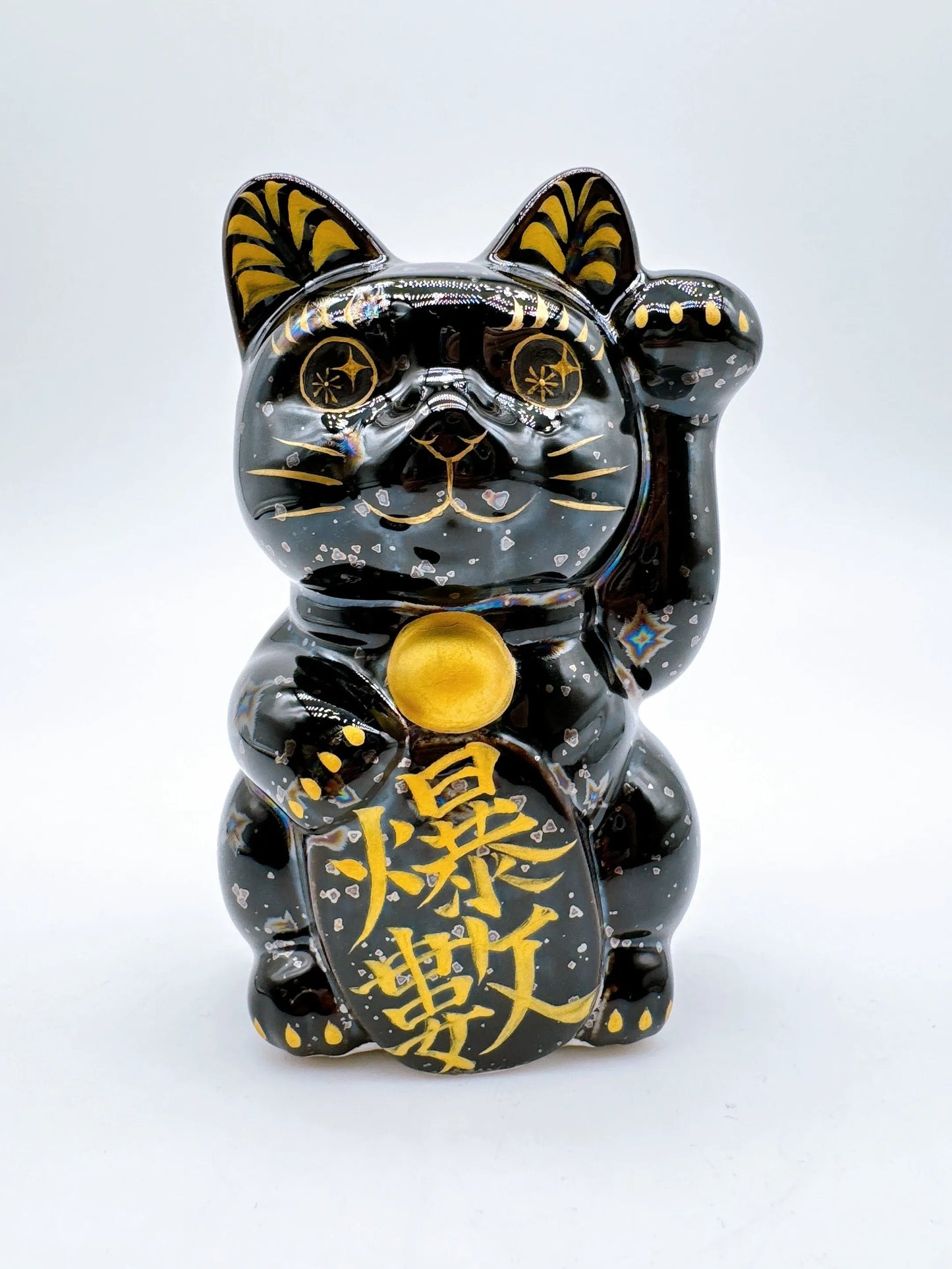 日本清水燒招財貓 星結晶 爆數 金 左