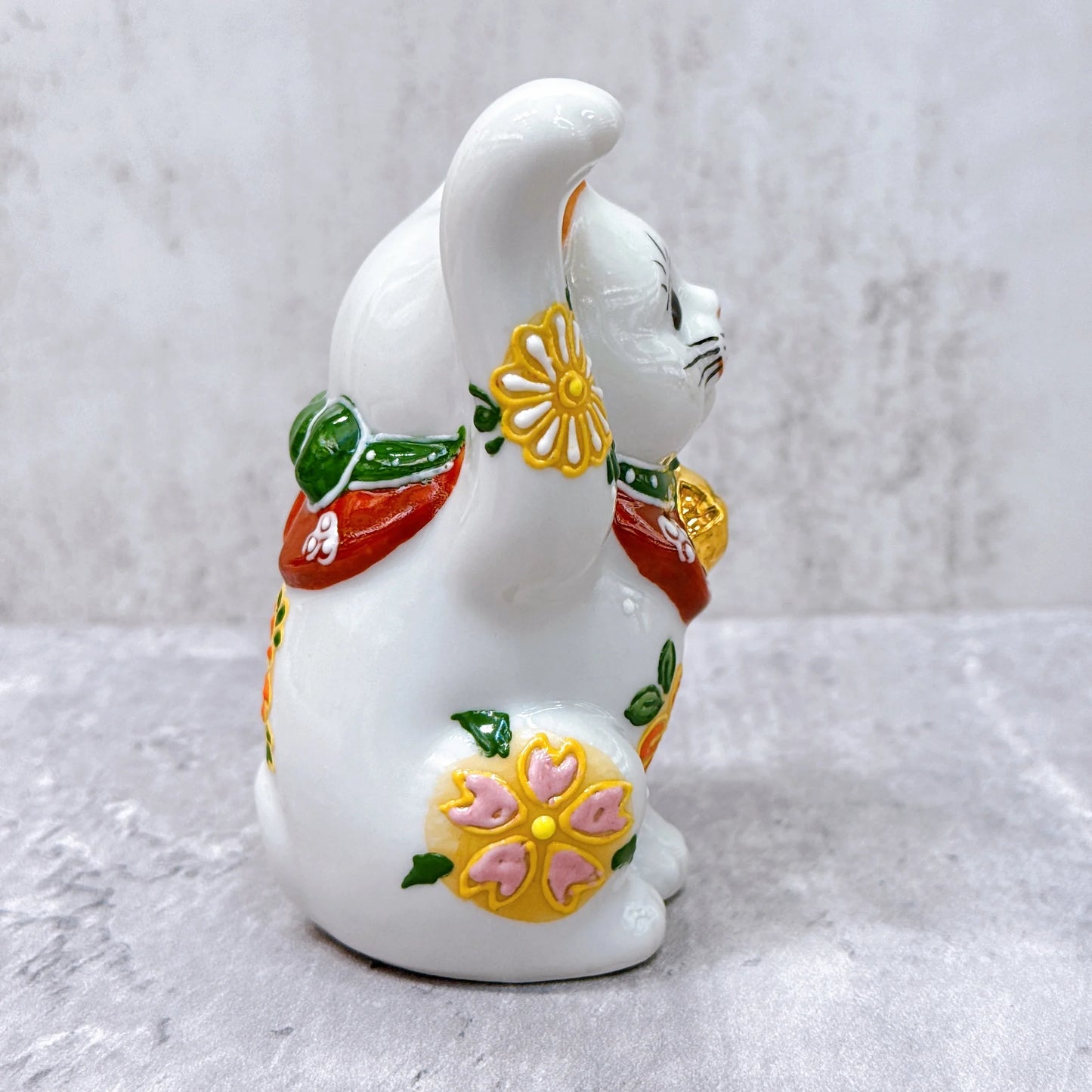 日本九谷燒招財貓 花盛4號
