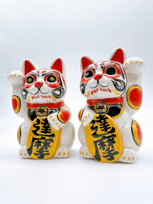 日本清水燒招財貓 七小福 達摩