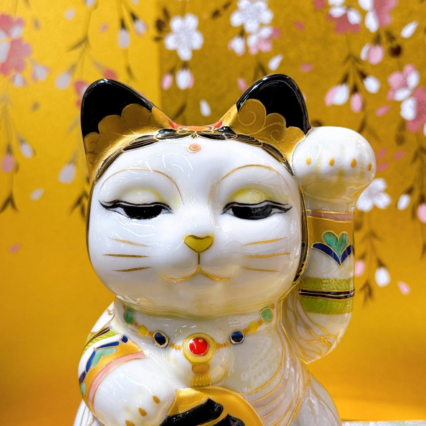 日本清水烧招财猫 仫绘 观音