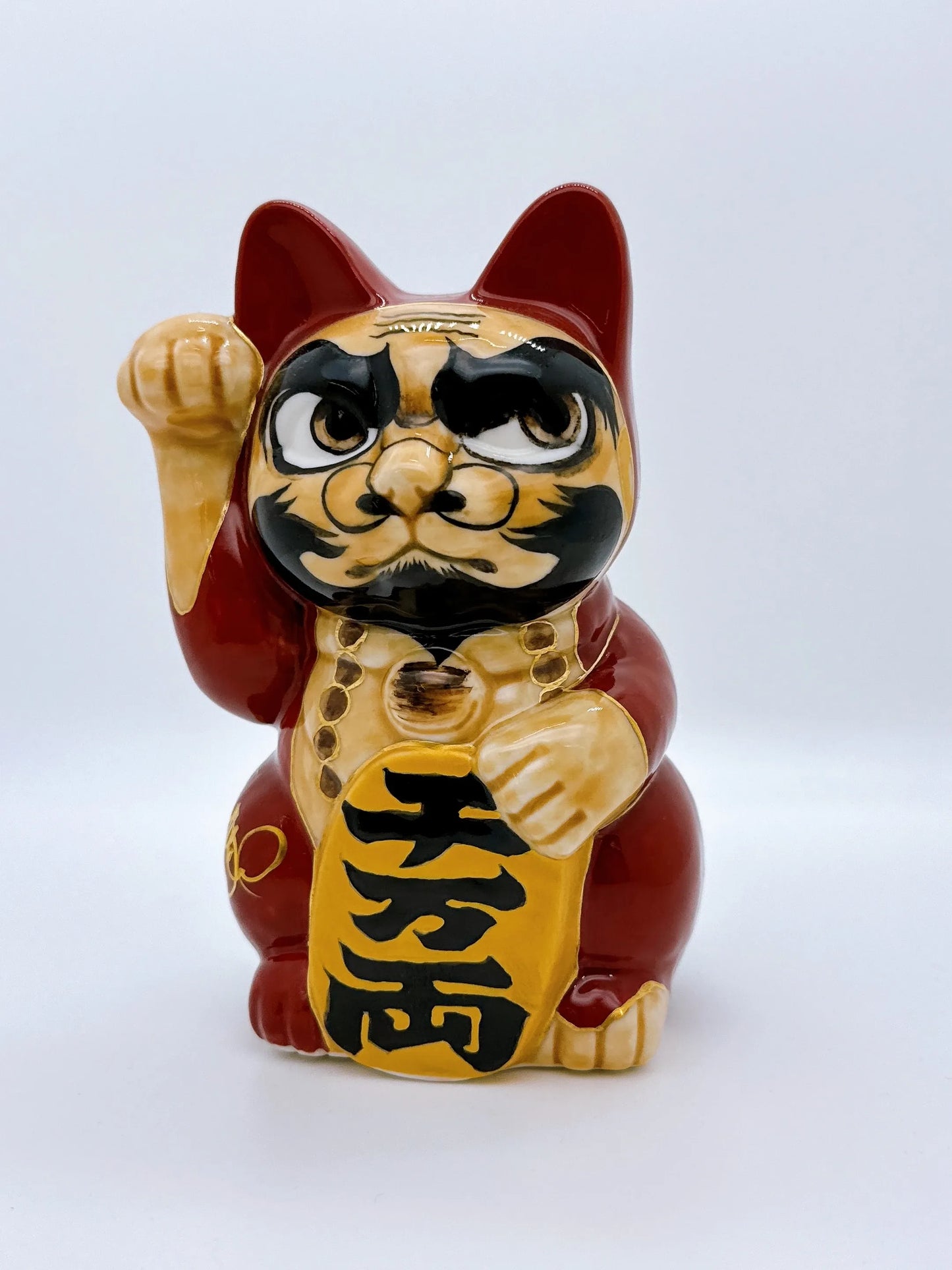 日本清水烧招财猫 达摩大师