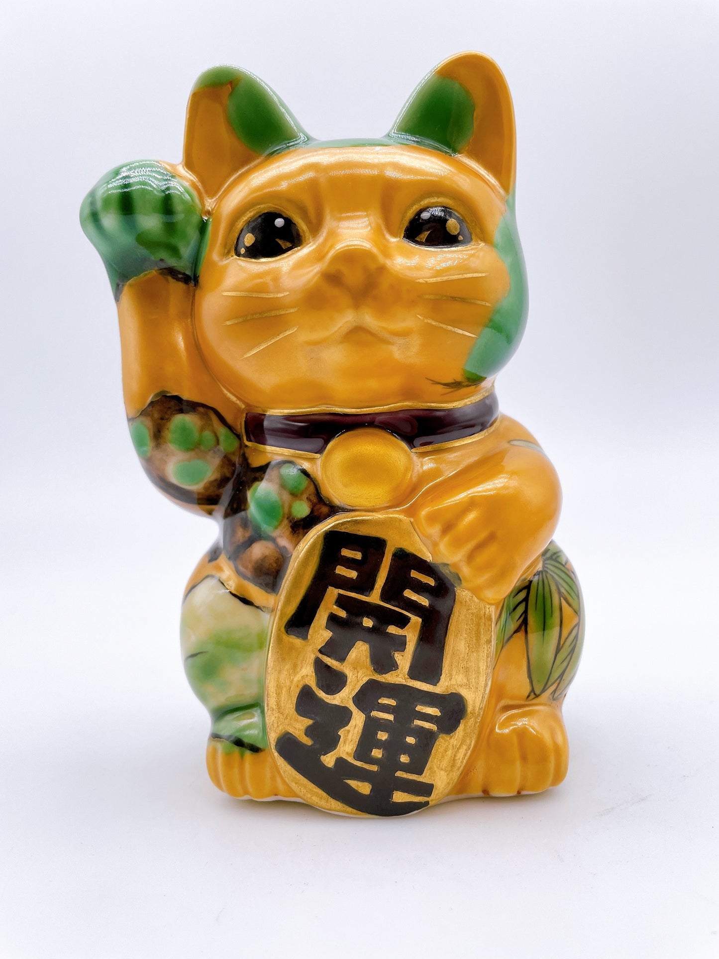 日本清水烧招财猫 金地虎 伊藤若冲