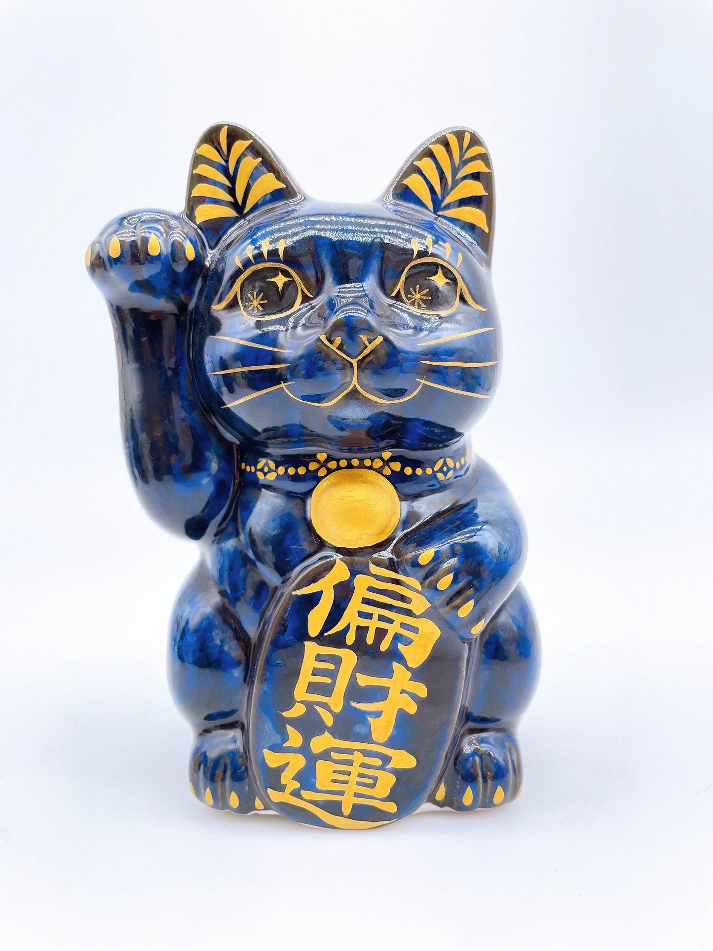 日本清水燒招財貓 青墨 偏財運