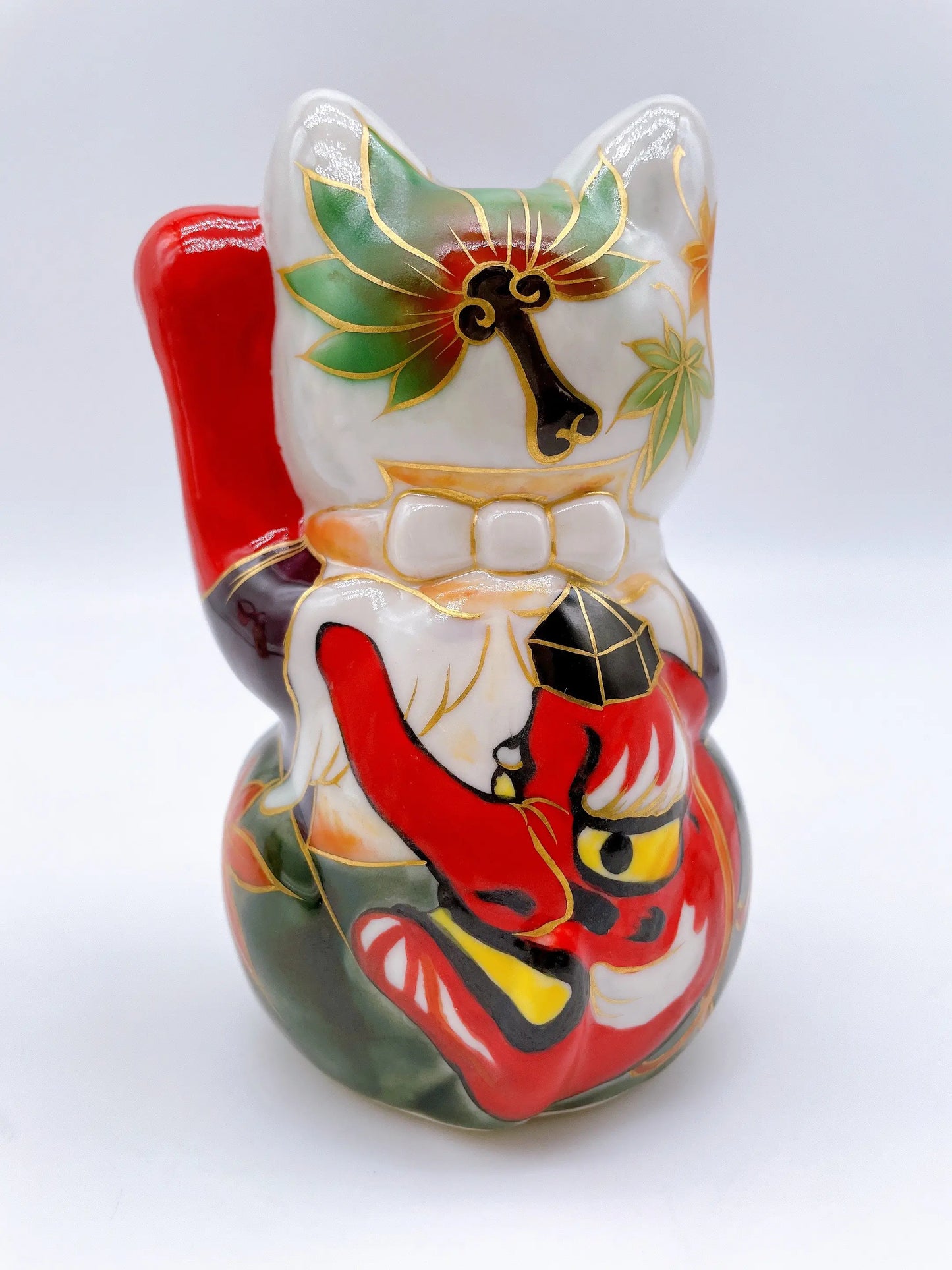 日本清水烧招财猫 天狗