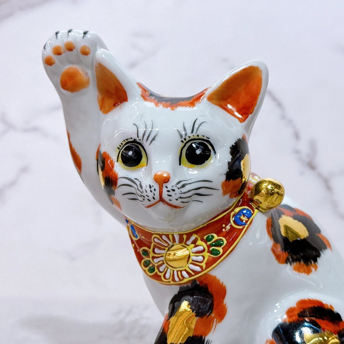 日本九谷燒招財貓 金三毛 5.5號