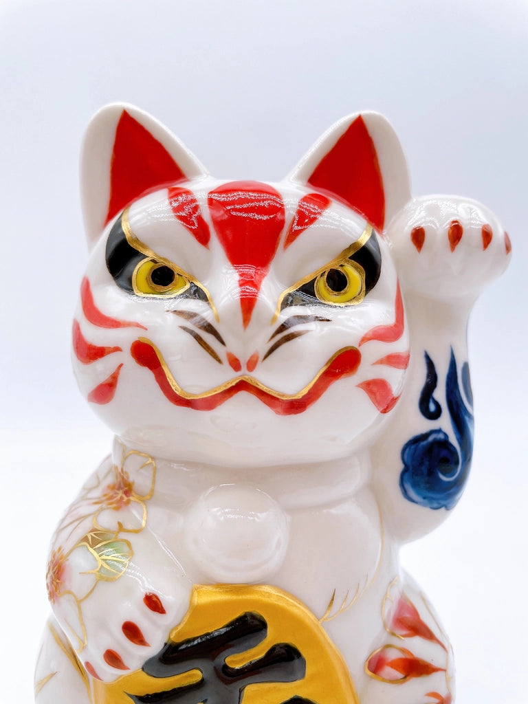日本清水烧招财猫 九尾狐