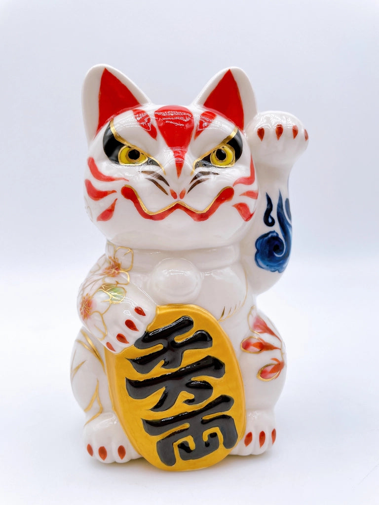 日本清水烧招财猫 九尾狐