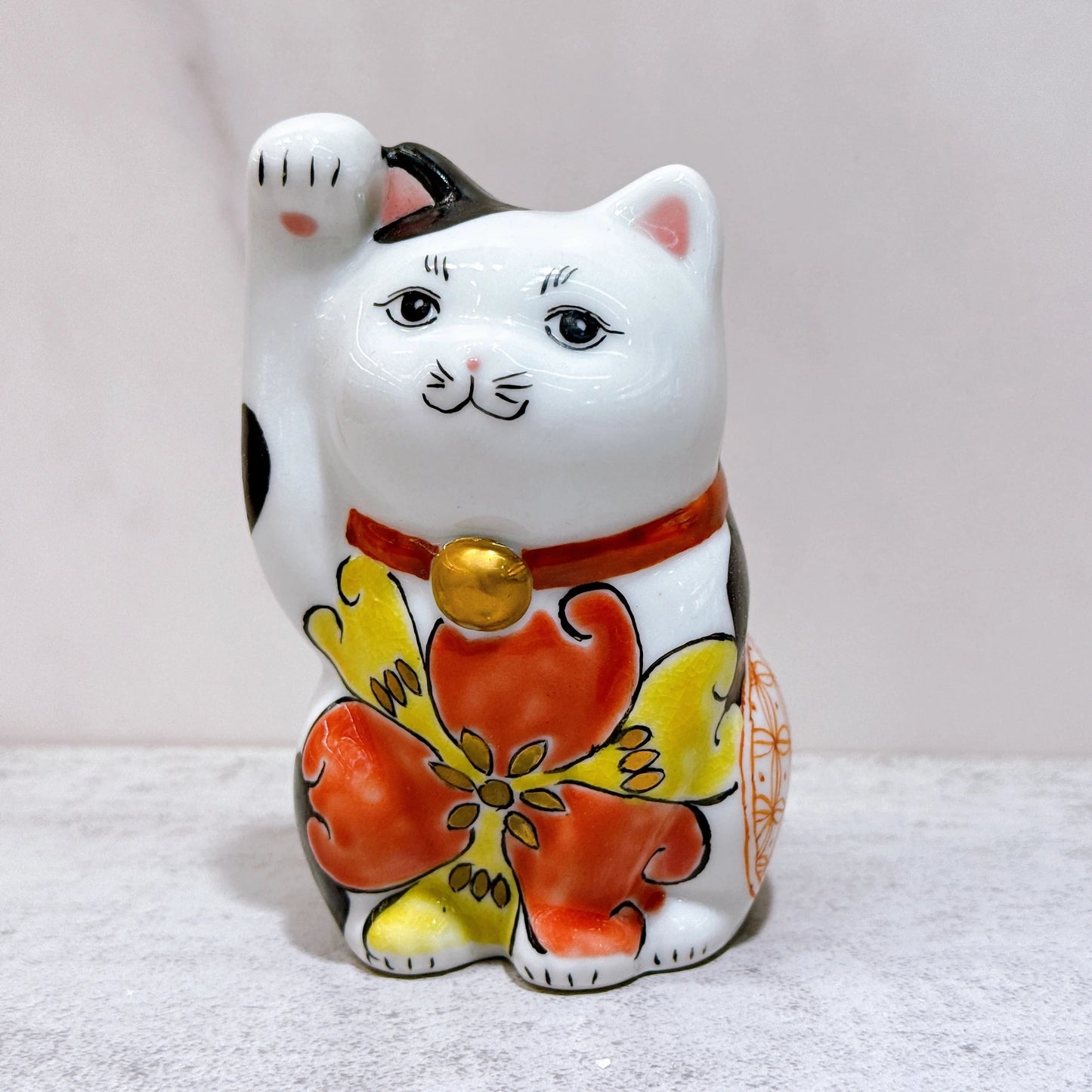 日本九谷燒招財猫 色繪