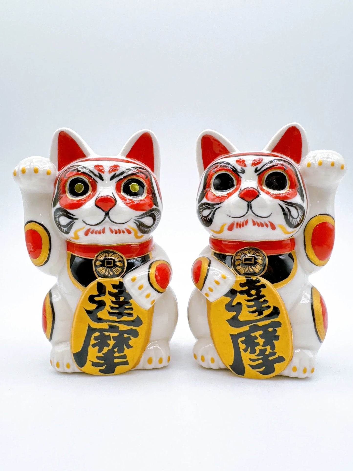 日本清水燒招財貓 七小福 達摩