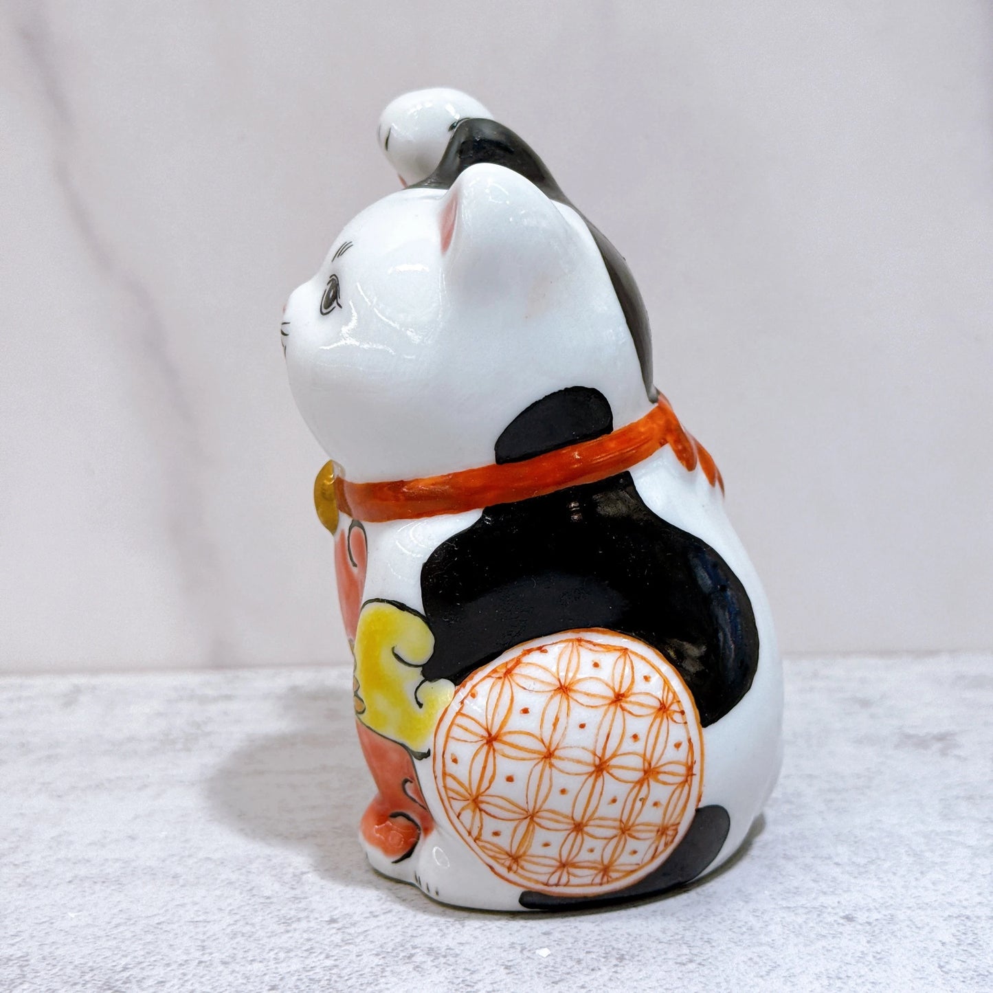 日本九谷燒招財猫 色繪