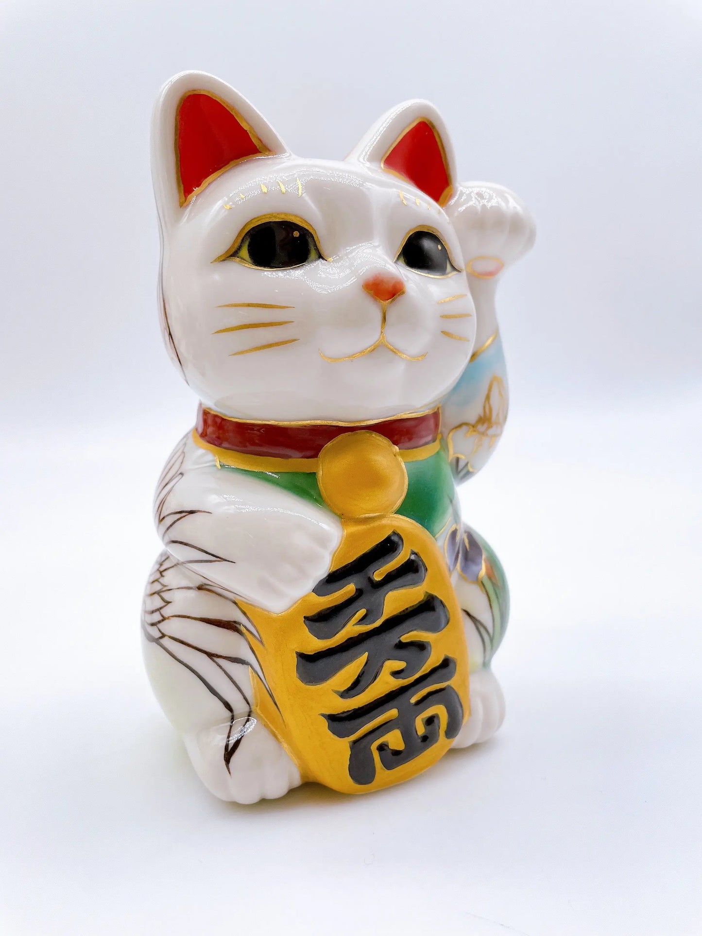 日本清水烧招财猫 富士山 鹤 龟 千万两