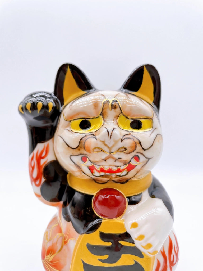 日本清水烧招财猫 白般若