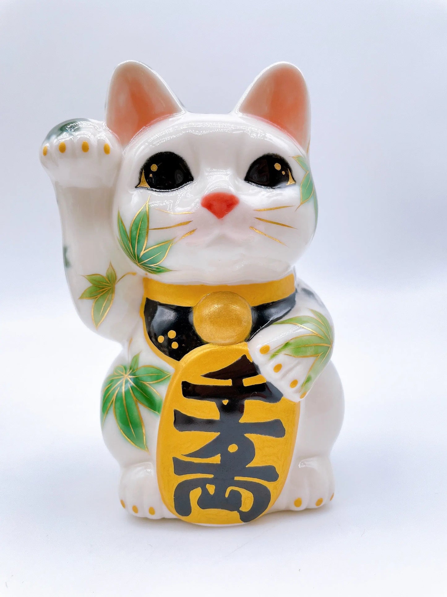 日本清水烧招财猫 鲤之泷登