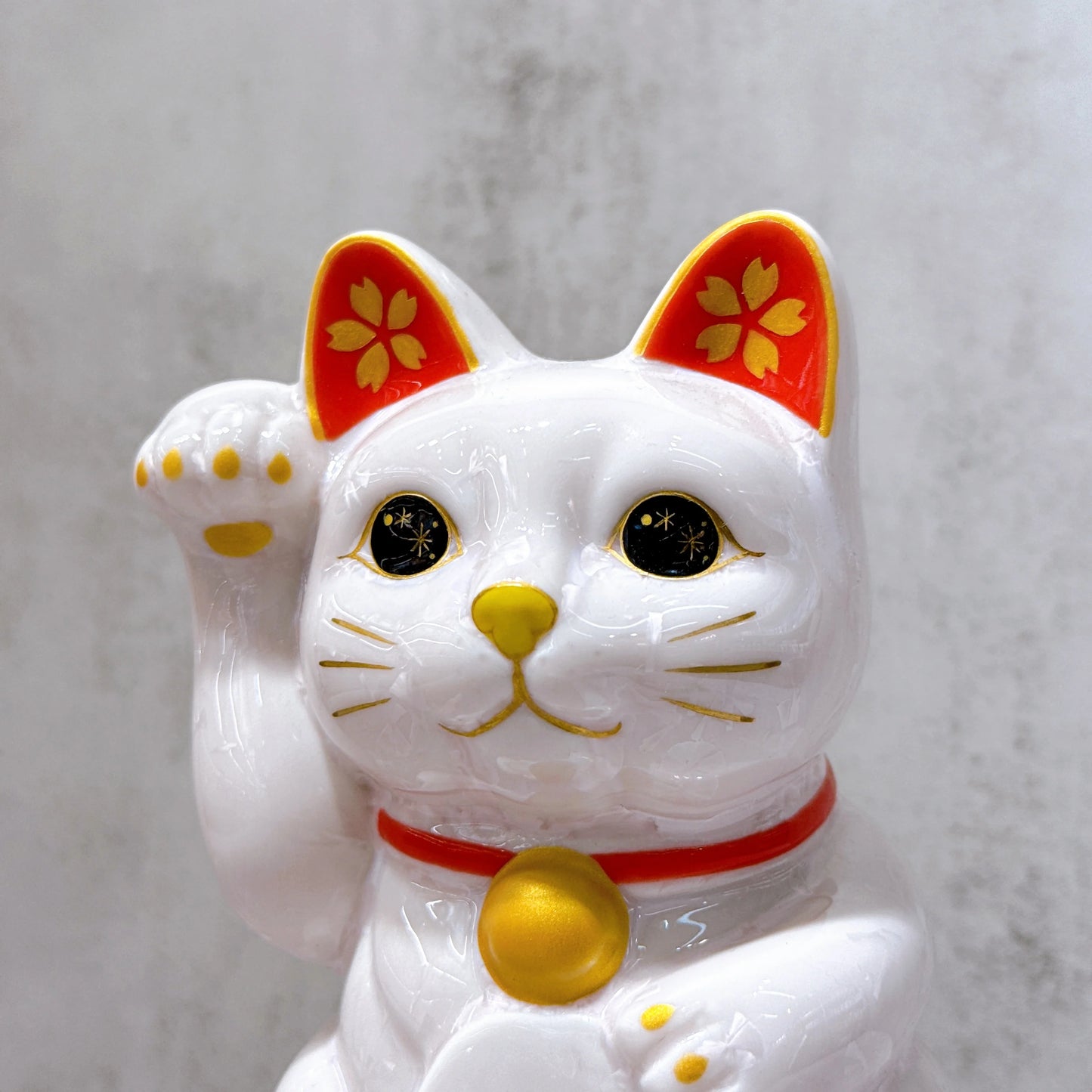日本清水燒招財貓 花結晶 桃櫻 幸福上升