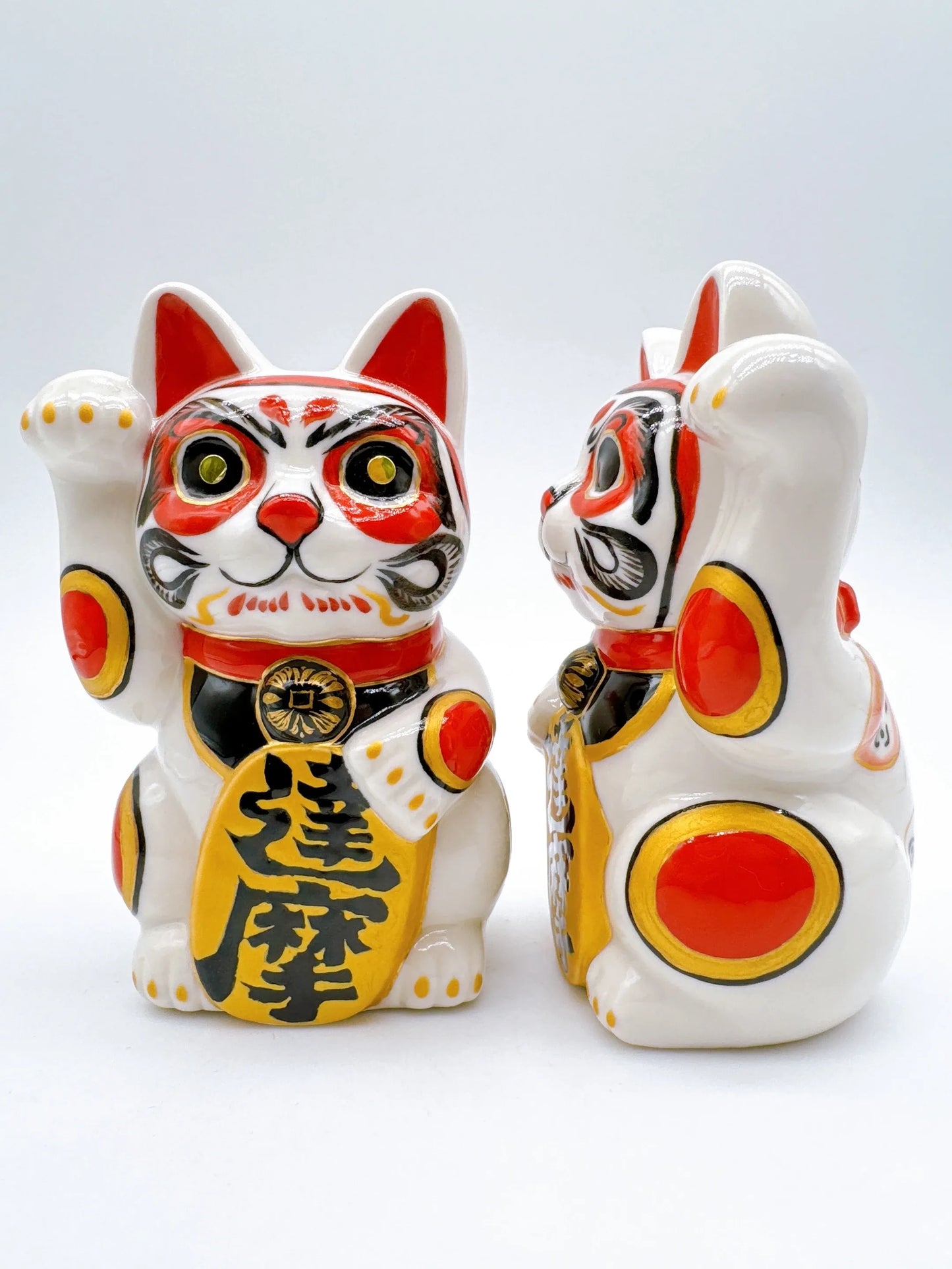 日本清水燒招財貓 七小福 達摩