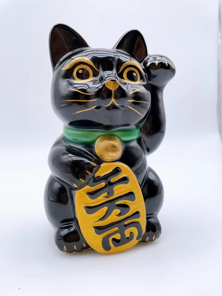 日本清水烧招财猫 不动明王