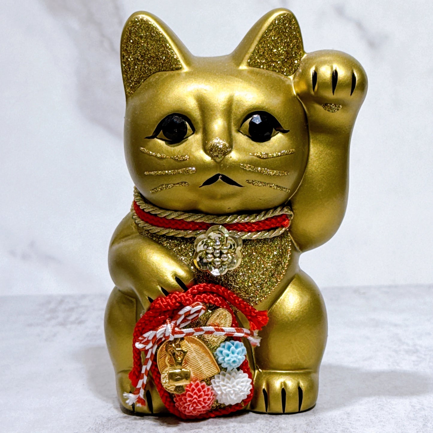 日本花見招財貓 日和運 金 5號 左