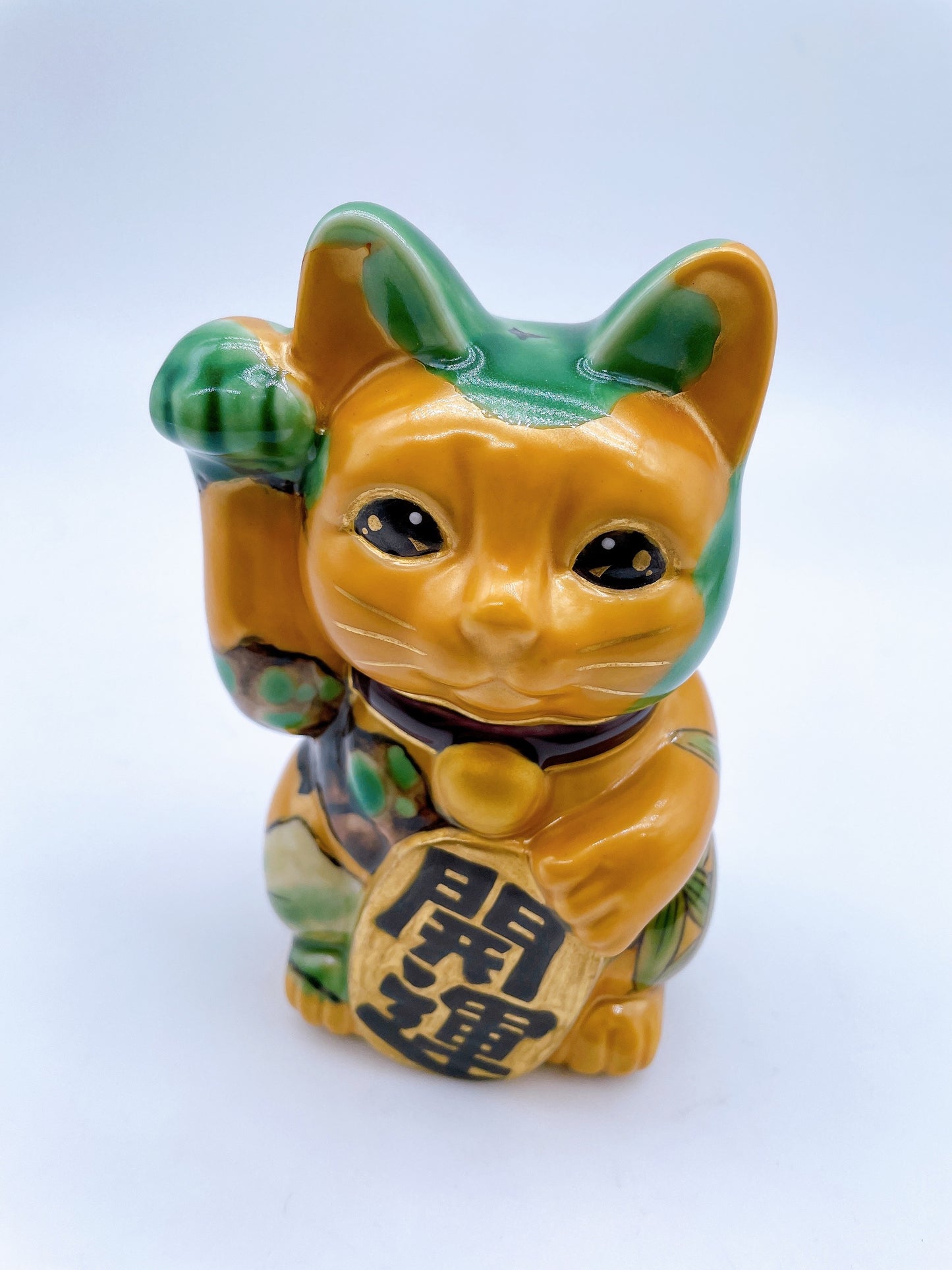 日本清水烧招财猫 金地虎 伊藤若冲