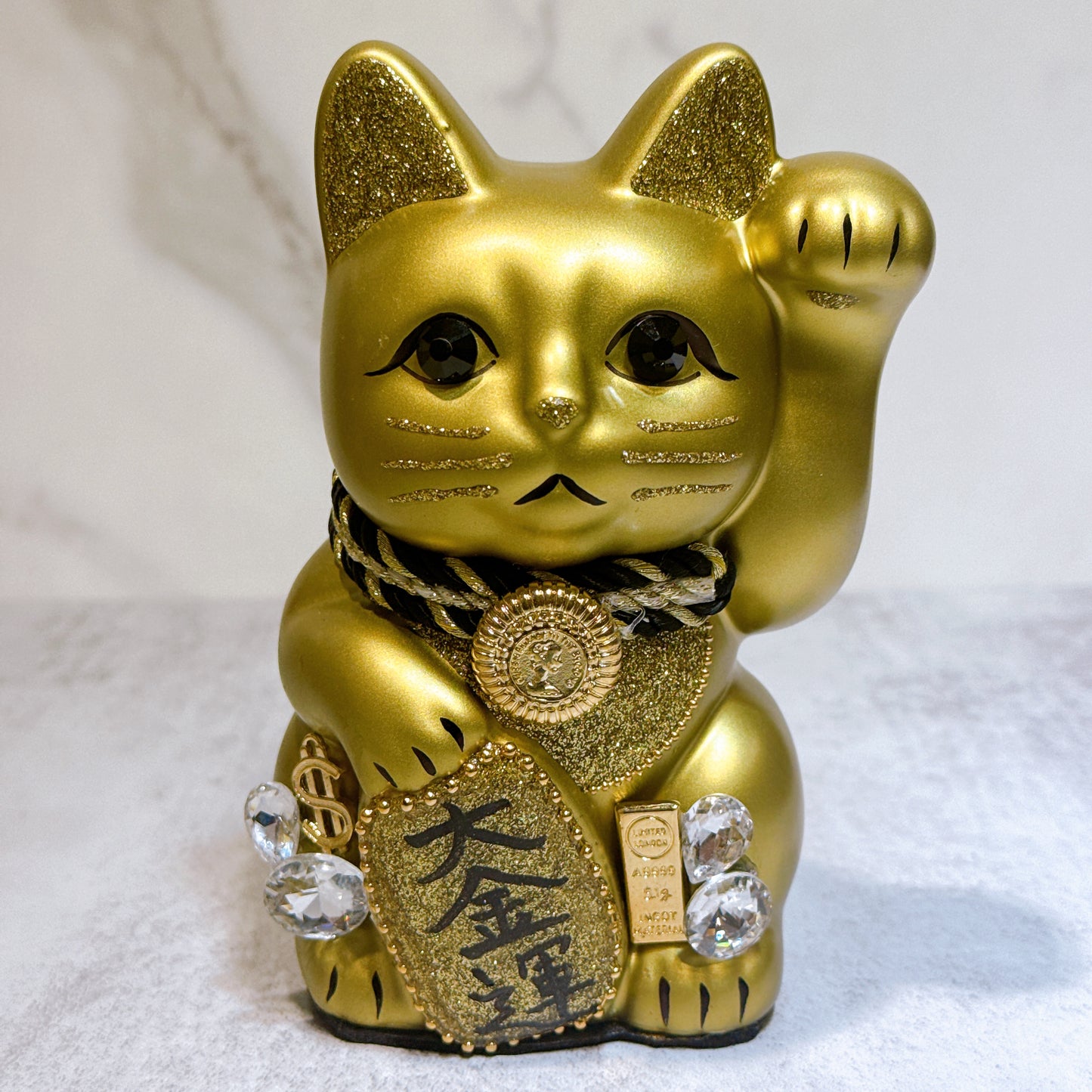 日本花見招財貓 大金運 5號 金