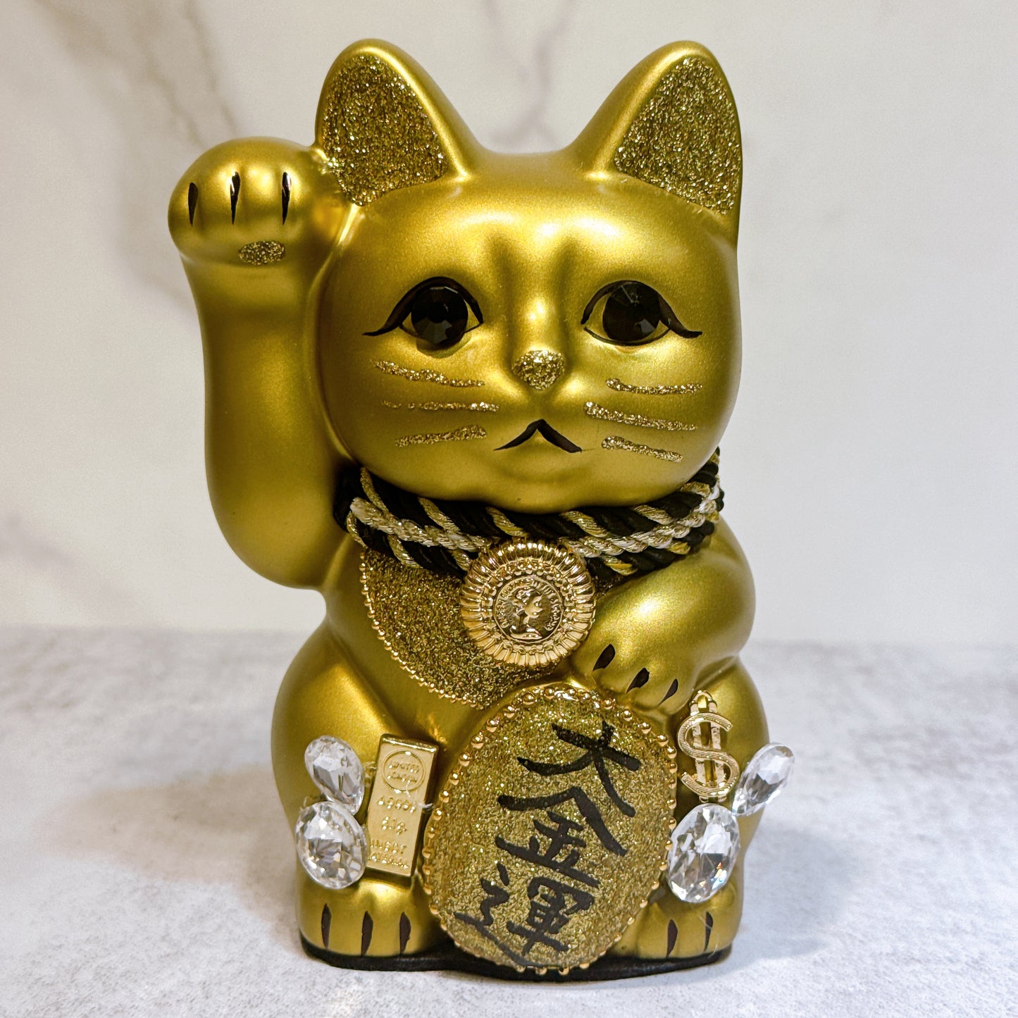 日本花見招財貓 大金運 5號 金