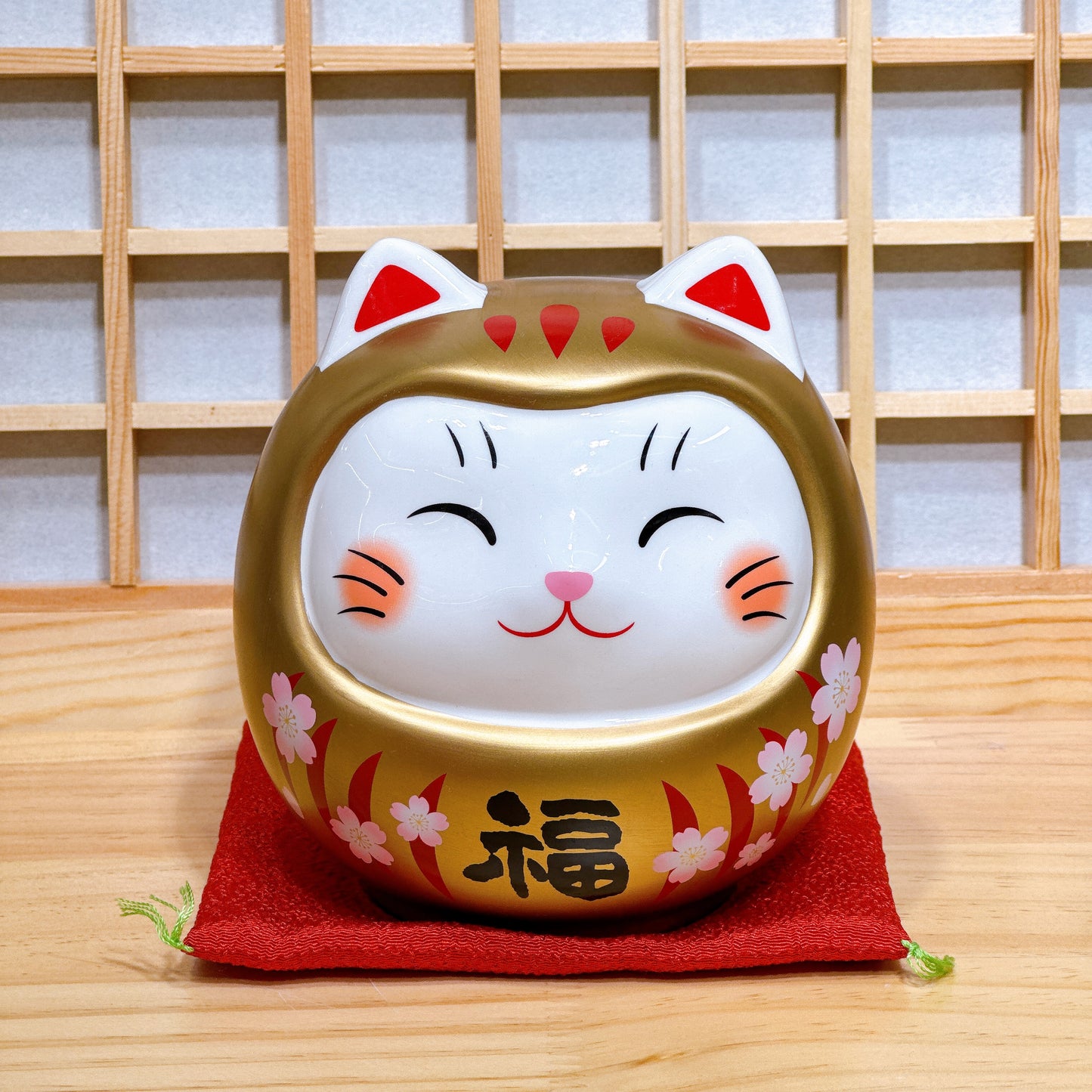 日本彩繪開運貓達摩 大號