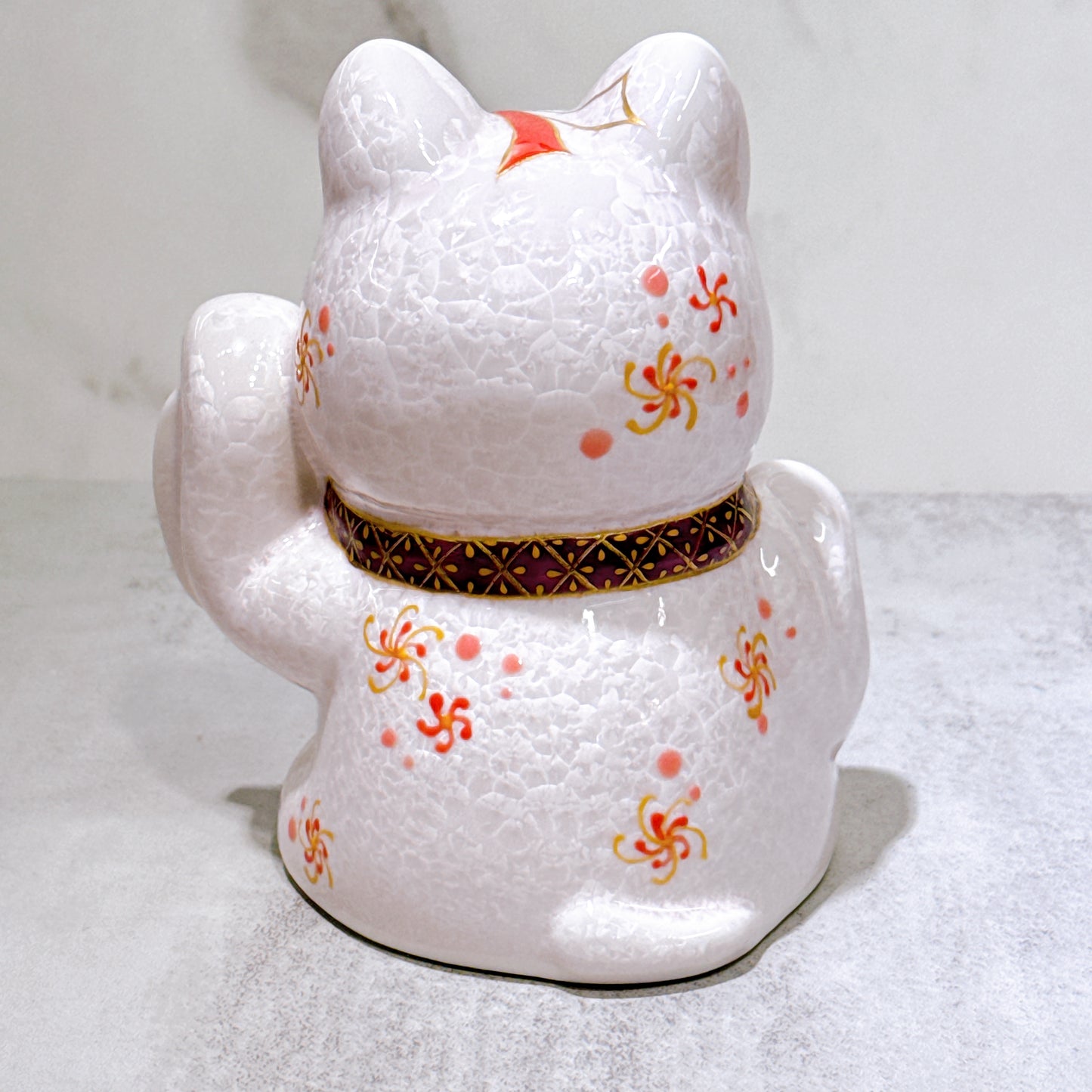 日本清水燒招財貓 達摩 花結晶 桃 結緣