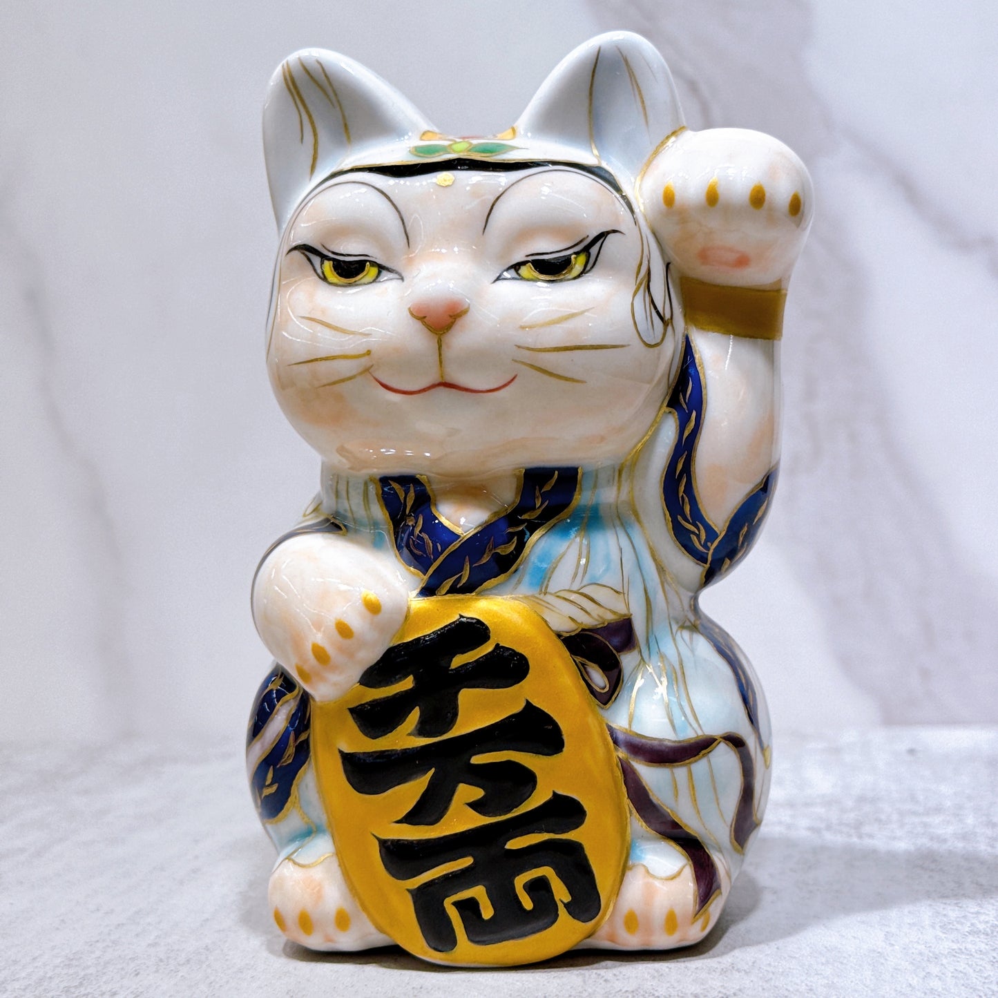日本清水烧招财猫 仫绘 观音菩萨