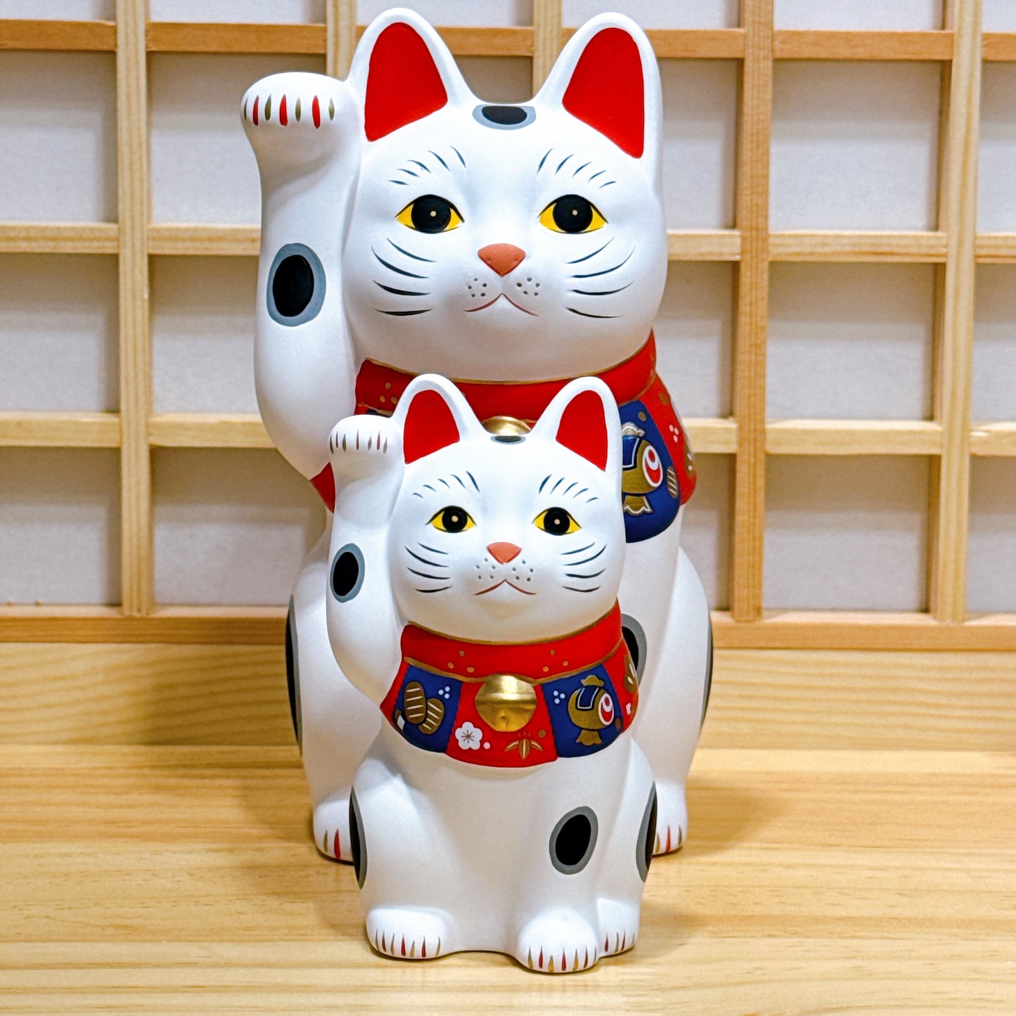 日本藥師福運招財貓 白