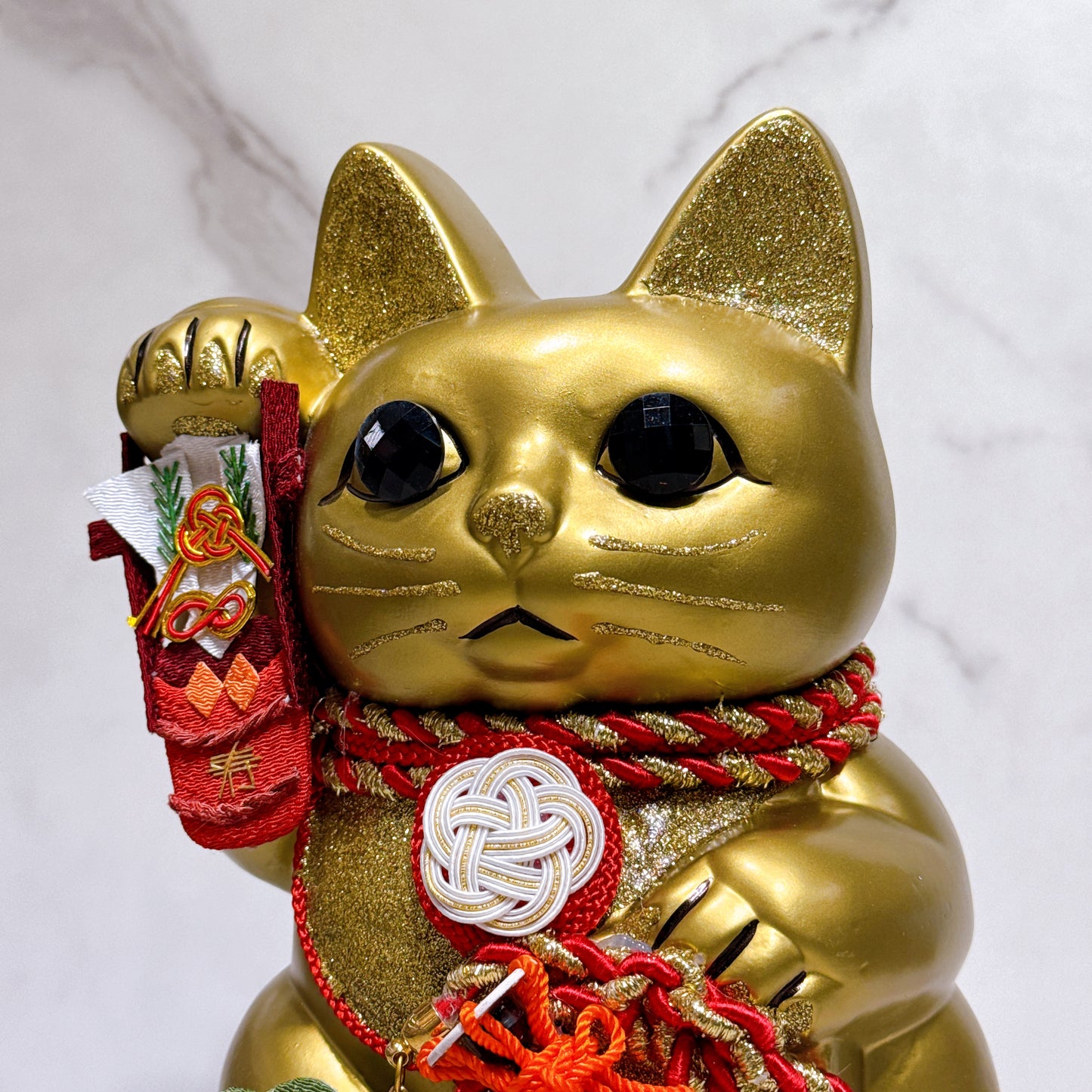 日本花見招財貓 壽緣鯉8號 金