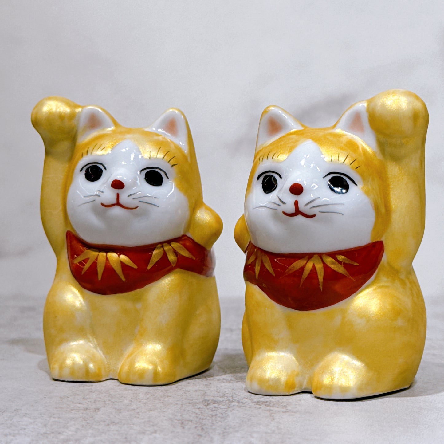 日本九谷燒招財貓 金彩 2.5號