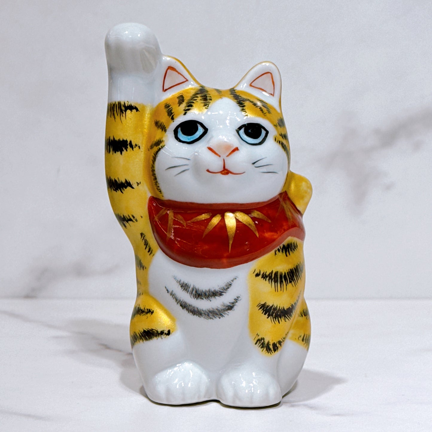 日本九谷燒招財貓 金彩 3號