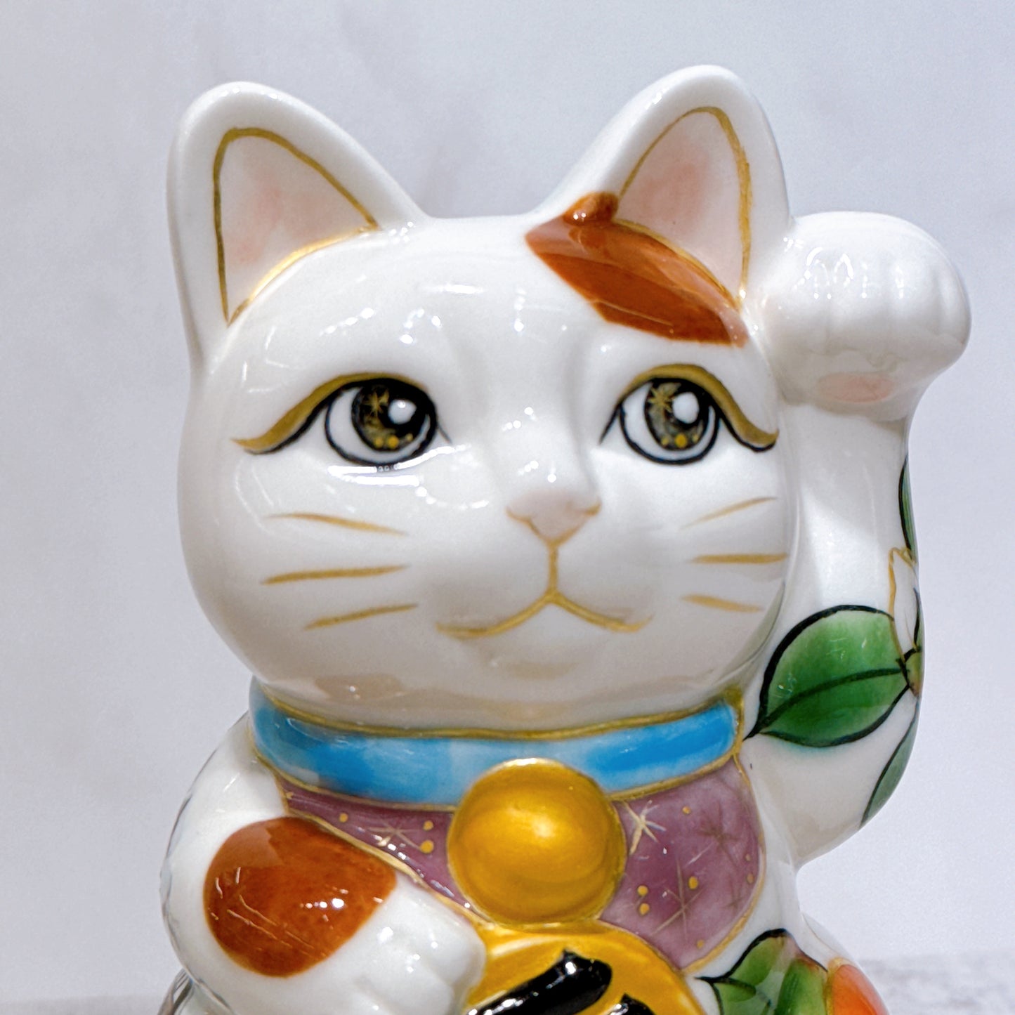 日本清水燒招財貓 色繪 白川鄉之貓