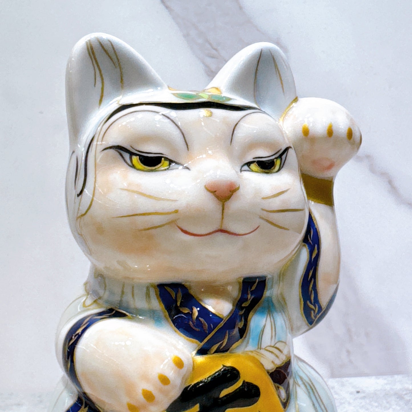日本清水烧招财猫 仫绘 观音菩萨