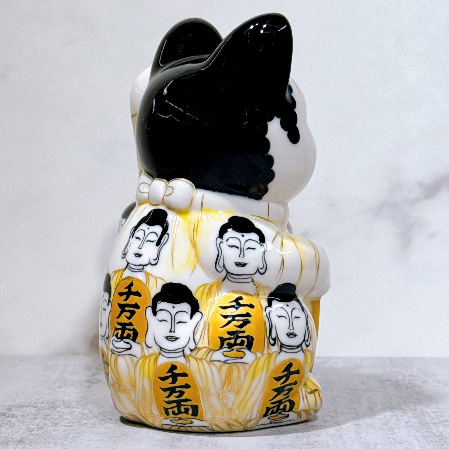 日本清水燒招財貓 仫繪 佛陀 描詰
