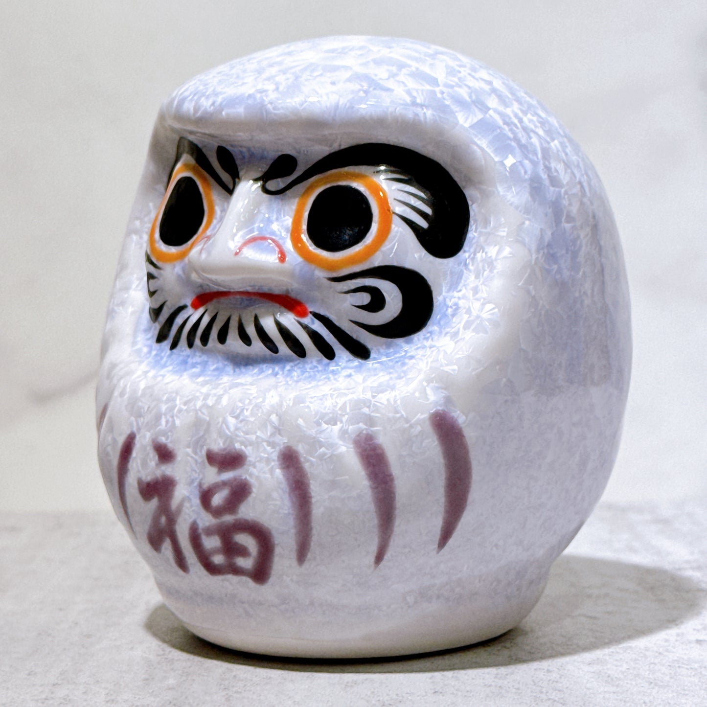 日本清水燒達摩 花結晶 籐 樣 小號