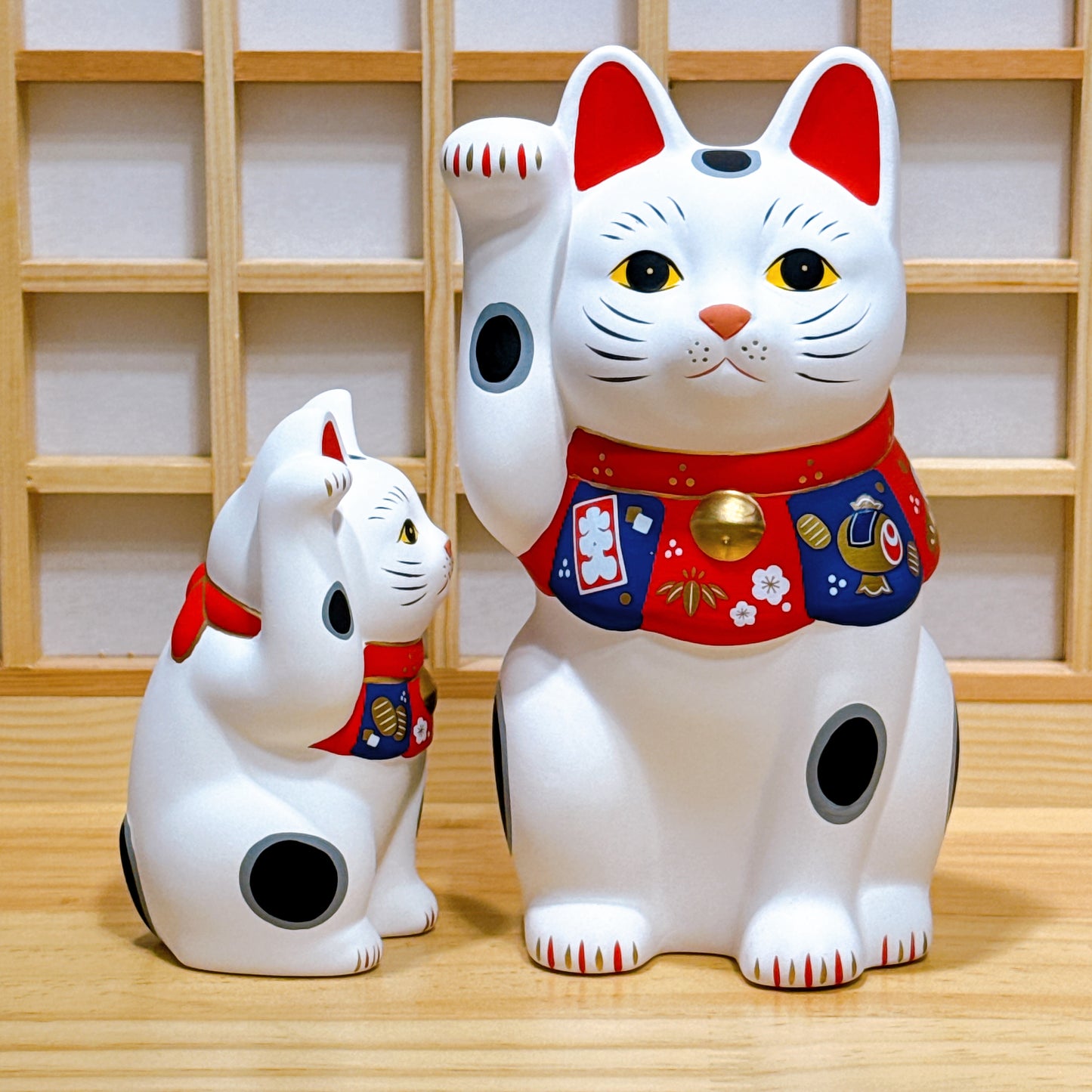 日本藥師福運招財貓 白